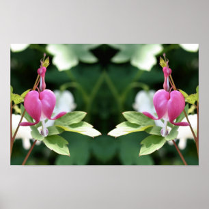 Flor de Corazón Sangrante Rosa Espejo Arte de la N