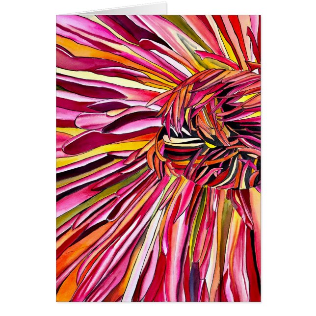 Flor de crisantemo acuarela (Frente)