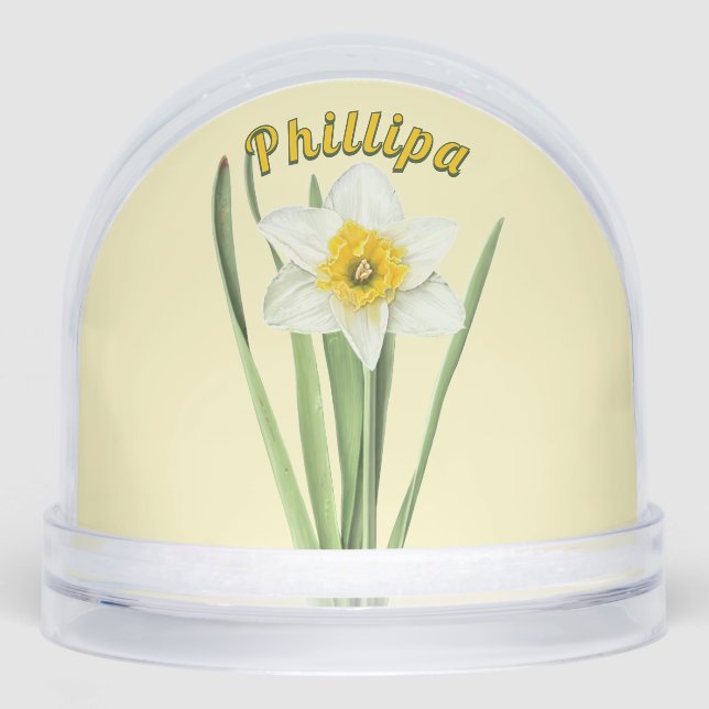 Flor de Daffodil Arte Botánico Personalizado (Anverso)