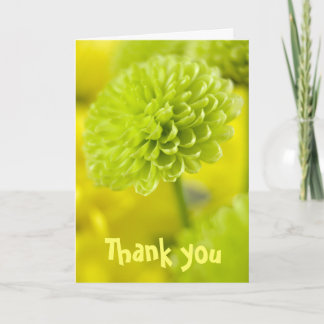 Flor de Dalia Verde tarjeta de agradecimiento