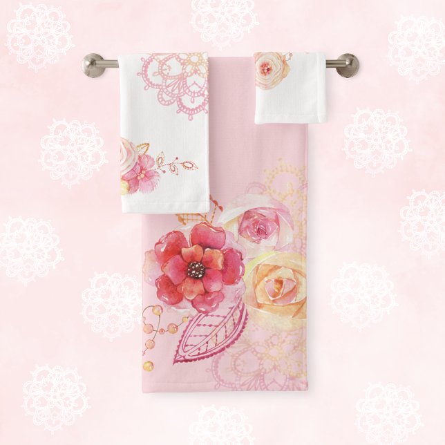 Flor de encaje rosa de rosas (Subido por el creador)