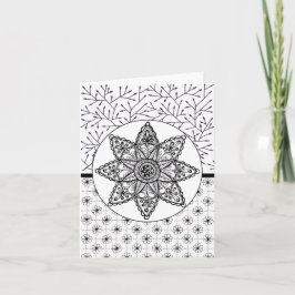 Flor de estrella de tarjeta de nota en blanco pleg