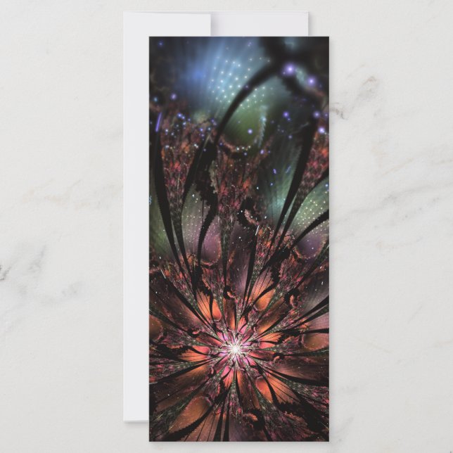 Flor de fantasía fractal suave y delicada (Anverso)