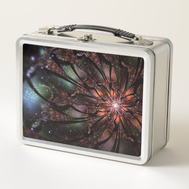 Flor de fantasía fractal suave y delicada (Anverso)