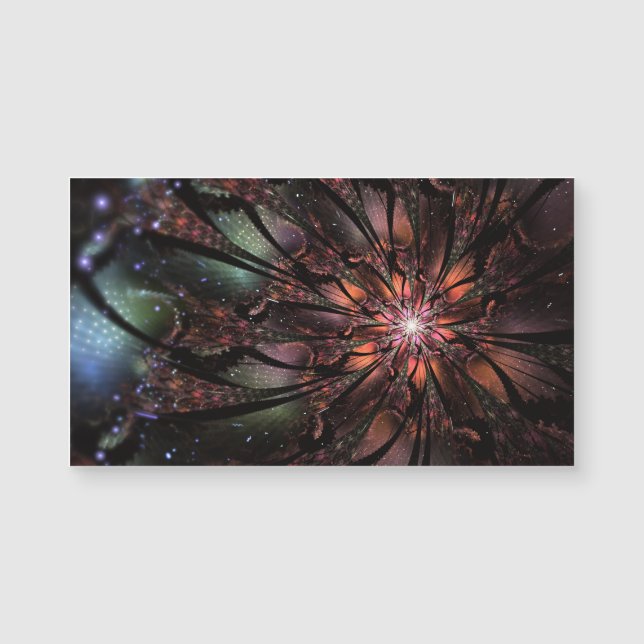 Flor de fantasía fractal suave y delicada (Anverso)