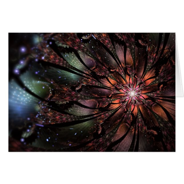 Flor de fantasía fractal suave y delicada (Anverso (Horizontal))
