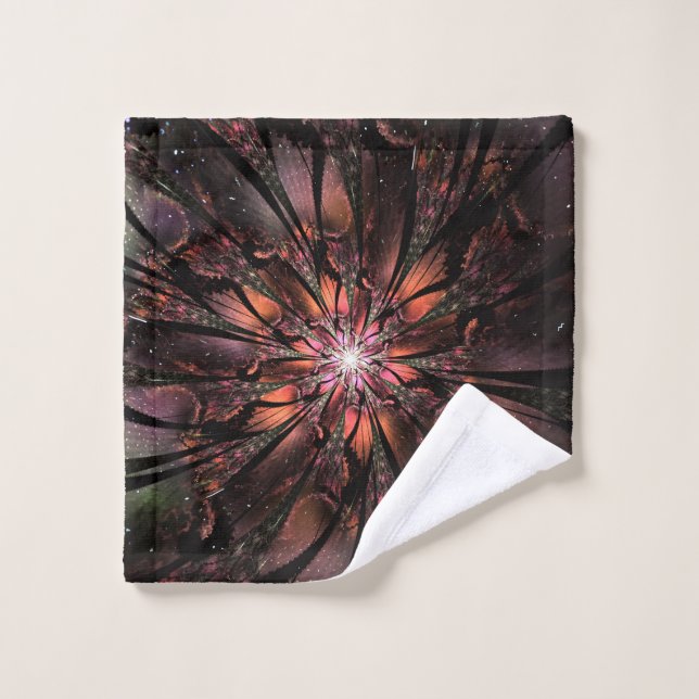 Flor de fantasía fractal suave y delicada (Toallita)