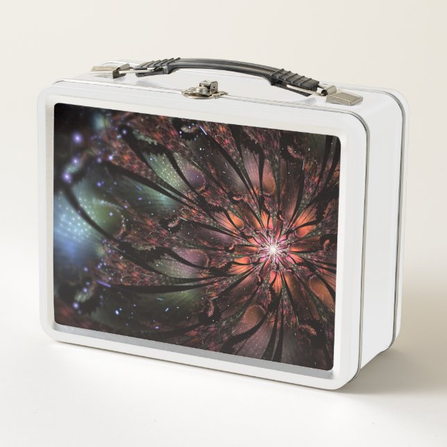 Flor de fantasía fractal suave y delicada (Anverso)