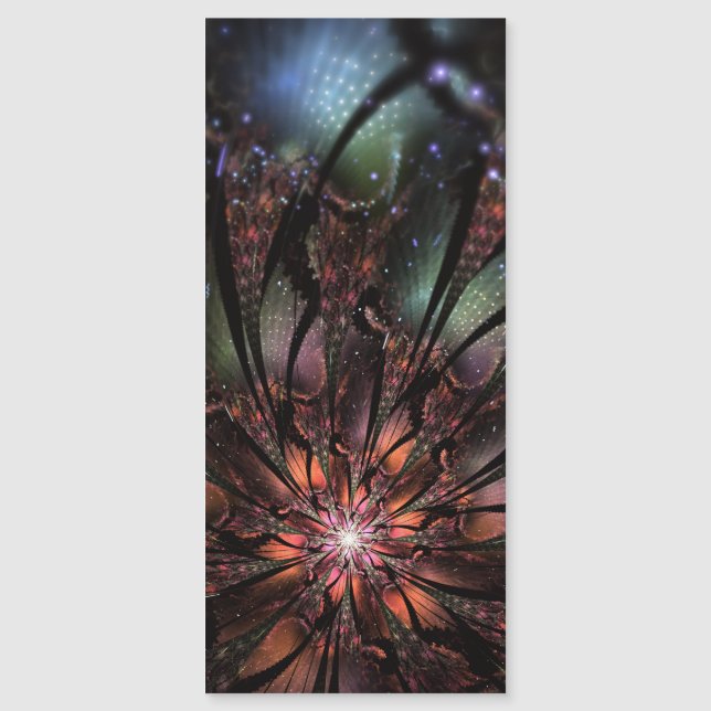 Flor de fantasía fractal suave y delicada (Anverso)