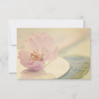 Flor de flores de cerezo rosa suave delgada RSVP