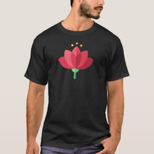 Flor de flores, flor roja y camiseta egipcia