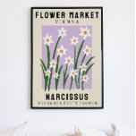 Flor de flores personalizadas mercado arte de flor<br><div class="desc">Esta impresión artística está en el estilo de un poster del mercado de flores. Las flores son Narciso que son la flor de nacimiento de diciembre. Hay espacio para personalizar el texto para cambiar la ubicación a un lugar especial para usted y el subtítulo al nombre o fecha de nacimiento...</div>