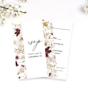 Flor de flores silvestres de otoño con carne RSVP