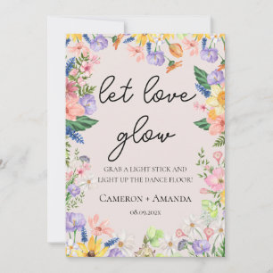 Flor de flores silvestres deja amar la tarjeta de 
