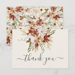 Flor de flores silvestres - Tarjeta de agradecimie