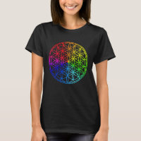 Flor De Geometría Sagrada De Camiseta De Vida