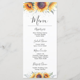 Flor de girasol   Menú Floral