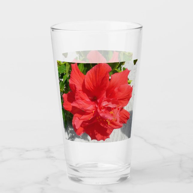 Flor de Hibisco Doble Roja (Anverso)