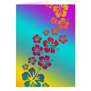 flor de hibisco fondo coloreado