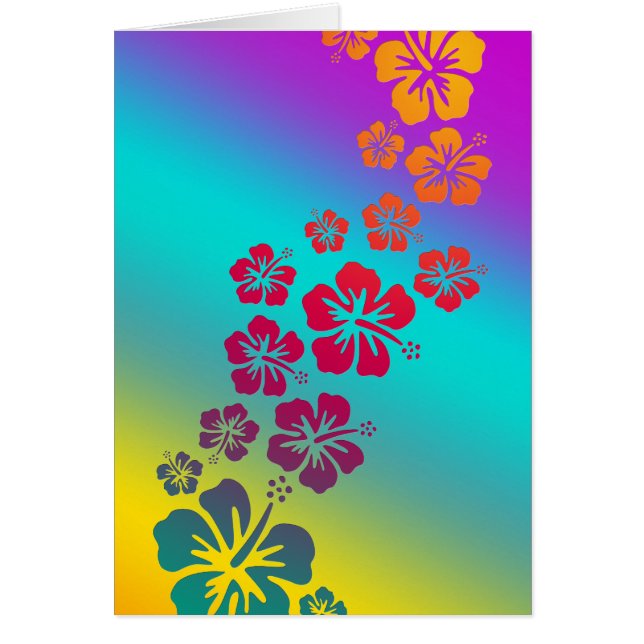 flor de hibisco | fondo coloreado (Frente)