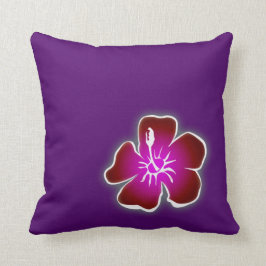 Flor de Hibiscus rojo en Hawaii sobre almohada mor