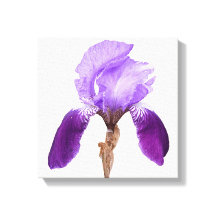 flor de iris morado de bonito arte floral moderno