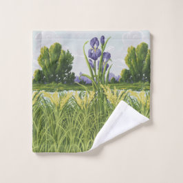 Flor de iris púrpura + vinagre de campo verde