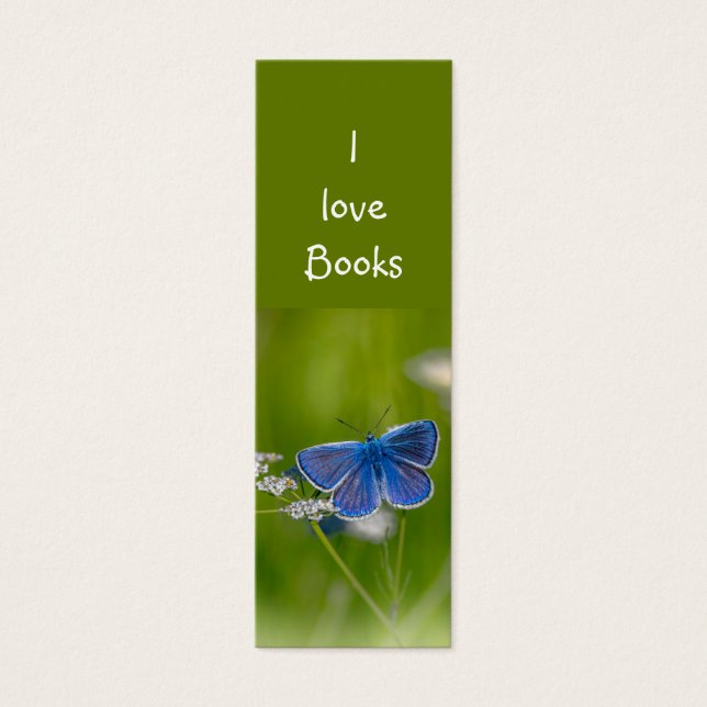 Flor de jardín de mariposas azules de los libros d (Frente)