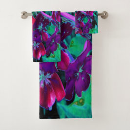 Flor de jardín rosada, púrpura y rosada