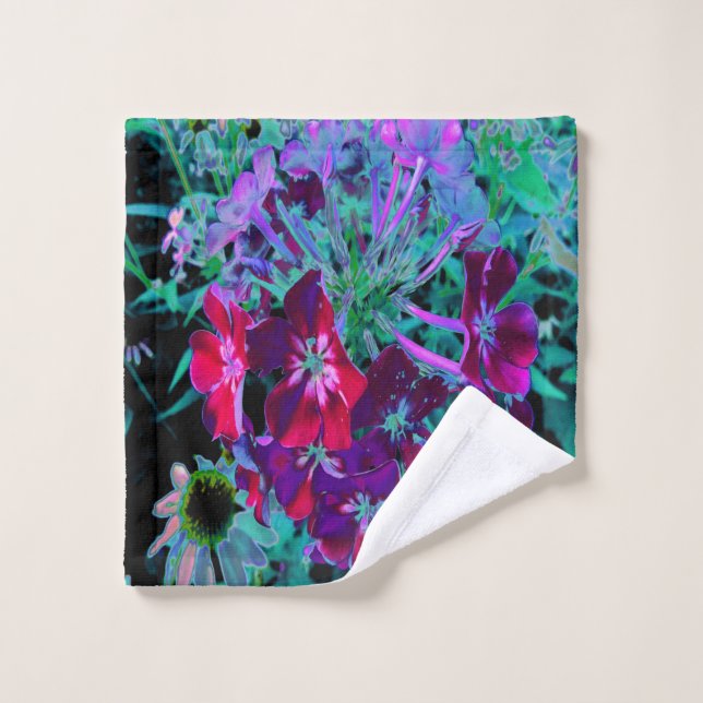 Flor de jardín rosada, púrpura y rosada (Toallita)