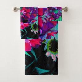 Flor de jardín rosada, púrpura y rosada