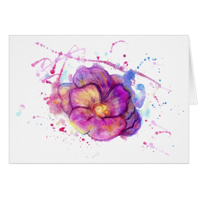 Flor de la acuarela (Anverso (Horizontal))