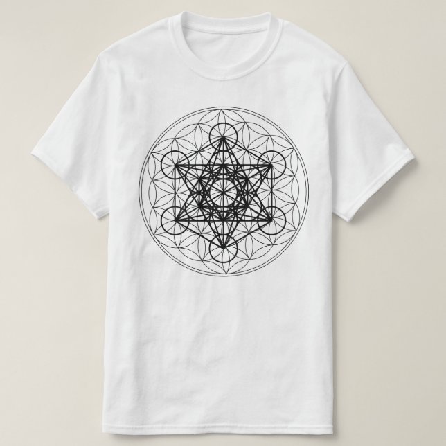 Flor de la camisa del cubo de Metatron de la vida (Diseño del anverso)