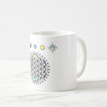 Flor de la divinidad de la vida en taza de la