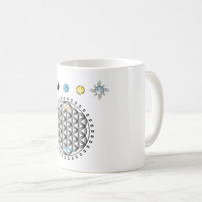 Flor de la divinidad de la vida en taza de la (Anverso derecho)