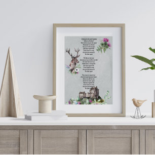 Flor de la letra escocesa Poster brillante