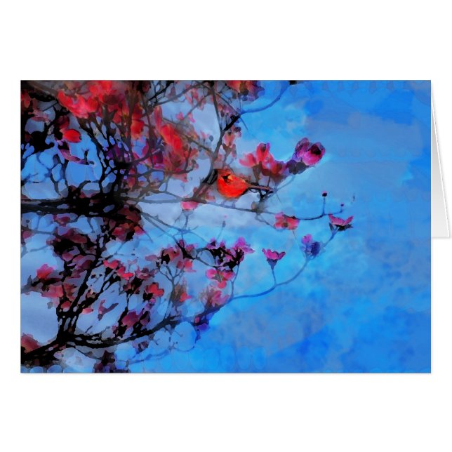 Flor de la primavera, tarjeta (Anverso (Horizontal))