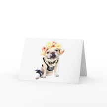 Flor de la tarjeta de nota Dellalafrench