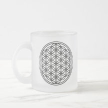 Flor de la taza del vidrio esmerilado de la vida