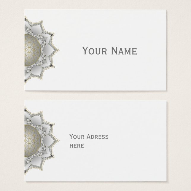 Flor de la Vida - Mandala de Flores 1 (Anverso y reverso)