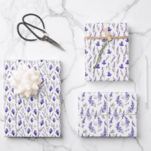 Flor de lavanda de papel de envolvimiento
