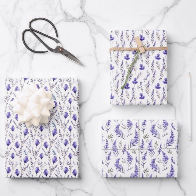 Flor de lavanda de papel de envolvimiento (Anverso)