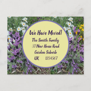 Flor de lavanda Nueva tarjeta postal de dirección 
