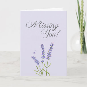 Flor de lavanda suave pastel Tarjeta de saludo de 