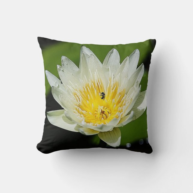Flor de lirio blanco y almohada de abeja (Anverso)