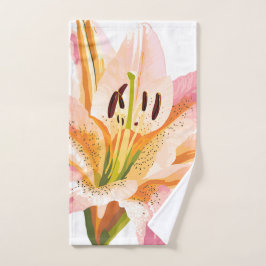 Flor de lirio rosa | Pintura floral de acuarela