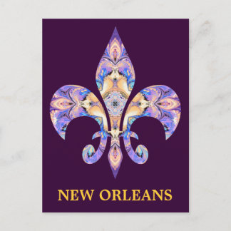 Flor de lis de New Orleans de la postal