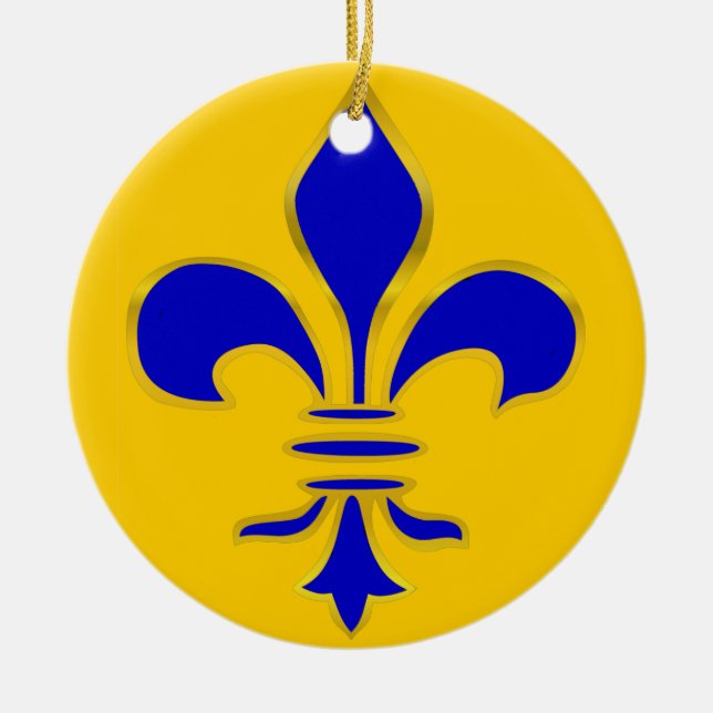 Flor de lis del azul y del oro - ornamento (Frente)