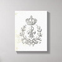 Flor de Lis vintage y lienzos con cubierta de coro