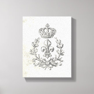 Flor de Lis vintage y lienzos con cubierta de coro